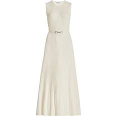 Knitted Dresses - White Gabriela Hearst Meier Knit Dress in Ivory Merino Wool Cashmere