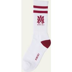 Amiri Clothing Amiri Men's MA Stripe Crew Socks WHITE SUN DRIED TOMATO 43-44