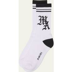 Amiri Underwear Amiri Men's MA Stripe Crew Socks WHITE BLACK 41-42