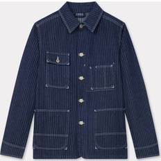 Kenzo Ulkoiluvaatteet Kenzo Ticking Stripe Relaxed Chore Jacket - Blue