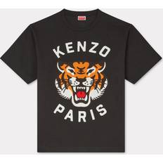 Kenzo Unisex T-shirts Kenzo Men's Lucky Tiger Embroidered T-Shirt Black