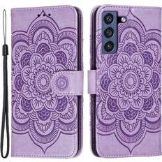 Skalo Samsung S21 FE Mandala Flip Cover Lilla