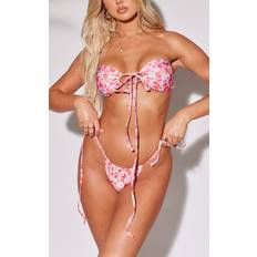 Purple Bikinis PrettyLittleThing Bas de maillot de bain tanga rose - Rose