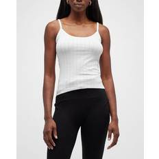 Leset Cotton Pointelle Scalloped Tank Top