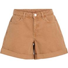 Bruna - Jeansshorts Vila Bomull Jeansshorts Brun