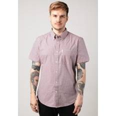 Ben Sherman S Shirts Ben Sherman Short Sleeve Core Gingham Shirt - Scarlet