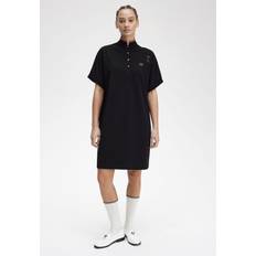 Fred Perry Kleider Fred Perry x Amy Winehouse Tipped Pique Black Kleid Schwarz