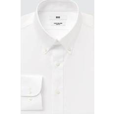 Uniqlo Men's Super Non-Iron Slim-Fit Shirt Semi-Wide Collar with Shape-Retaining White UNIQLO