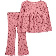 Carter's Baby Floral Top & Flare Legging Set 2-piece - Pink (V_1R343610)