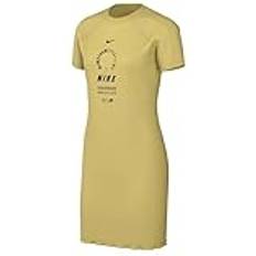 Amarillo Vestidos Nike Sportswear Short-Sleeve Dress - Saturn Gold