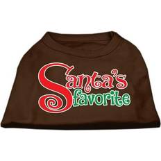 Pets Mirage Pet Products 51-179 XLBR Santas Favorite Screen Print Shirt Brown