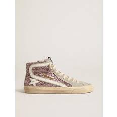 GOLDEN GOOSE Slippers & Sandals GOLDEN GOOSE Slide In Lilac Glitter With White Leather Star And Flash, Woman