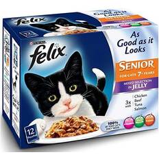 Pets Felix wet cat food pouches agail senior