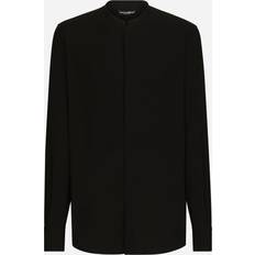 Dolce & Gabbana Shirts Dolce & Gabbana Mandarin Shirt With Shirt Front Man Shirts Black