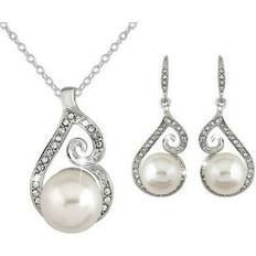 Jewelry Sets ZTTD Sold by: HeZeFengGangWang, set trendy earring necklace korean jewelry pearl and fashion set diamond jewelry sets