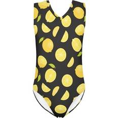 Yellow Swimwear ForUDesigns Sold by: FORUDESIGNS, FOR U DESIGNS Comfortable Sleeveless Swimwear Summer Teen Kids Girls Beach Sport One-Piece Swimsuit Lemon V Neck Bathing Suit for Age 13-14 Years