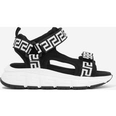 Versace Kids Greca Strap Sandals in Black EU 12.5