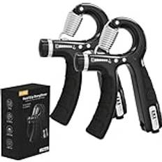 KK Handtränare, set om 2 handtränare, underarmstränare, justerbart handtag 5–60 kg, handunderarmstränare, greppstyrkestränare, halkfritt handtag, för idrottare och handåterhämtning