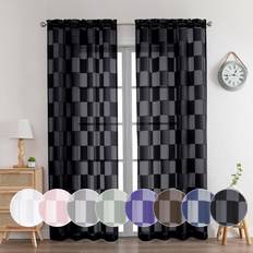 Curtains & Accessories OVZME OVZME Barry Black Sheer