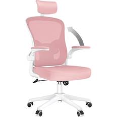 Vit Kontorsstolar Onemill Ergonomic Swivel Pink Kontorsstol 134cm