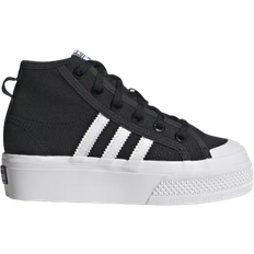 Adidas Kid's Nizza Platform Mid Shoes - Core Black/Cloud White/Core Black