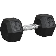 Fitness Homcom Single Rubber Hex Dumbbell 12.5kg