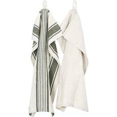 Classic Textiles Kökshanddukar Classic Textiles ekologisk färgad Lukas 2-pack Kökshandduk Grön