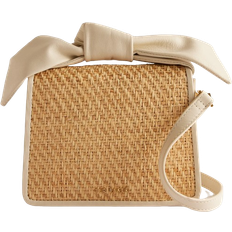 Ted Baker Niyahna Knot Bow Woven Mini Crossbody Bag - Ivory