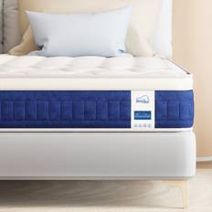 Blue - Double Beds Mattresses Onemill Hybrid Double Coil Spring Matress 135x190cm