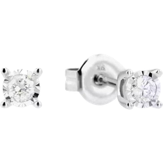 9k Earrings T.H.Baker Stud Earrings - White Gold/Diamonds