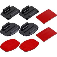 Puluz 2 PCS Curved Surface Mounts + 2 Surface Mounts + 4 Mount Stickers Flex