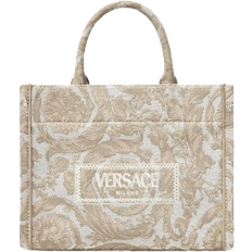 Barocco Athena Small Tote Bag - Beige/Print
