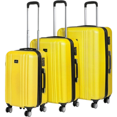 Dellonda Lightweight Luggage Suitcase Trolley - 3 delar