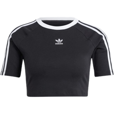 Adidas Dam - Elastan/Lycra/Spandex - Svarta T-shirts Adidas Women's 3-Stripes Baby Tee - Black