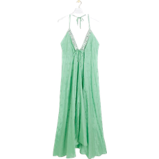 River Island Embellished Plunge Beach Maxi Dress - Green