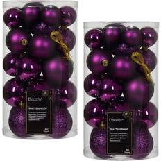 Shop4allsorts Baubles Assorted Shatterproof Violet Christmas Tree Ornament 6cm 60pcs