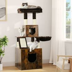 Dextrus Modern Cat Tree Haven for Friends Tree Litter Box