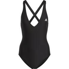 Adidas Women's Sportswear 3-Stripes Swimsuit - Black/White