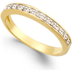 Macy's Engagement Rings Macy's Diamond Band 1/10 ct. t.w. in 18k Gold over Sterling Silver Yellow