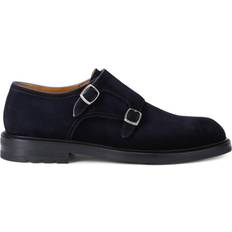 Suede Monks Magnanni Flex Double - Navy