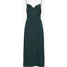 Gröna - Långa klänningar Vila Satin Cowl Neck Camisole Maxi Dress - Dark Green