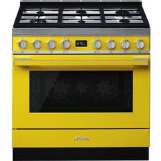 90cm Cocinas de gas Smeg Portofino CPF9GMYW Amarillo