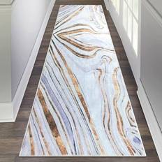 Runner rugs for hallway MGrow in Style Marble Grey, Gold 65x180cm