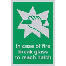 Viking "In Case Of Fire Break Glass To reach hatch" Sign