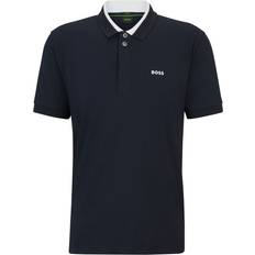 HUGO BOSS Paddy Stretch 3d Stripe Collar Polo Shirt - Dark Blue