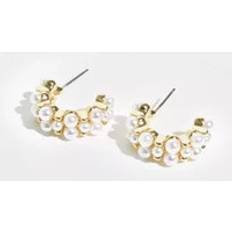 Pieces Smycken Pieces Örhängen Gold Colour Mop Fpkikka Hoop Earrings Plated Smycken Earrings