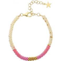 Nuni Copenhagen Josefine Armband kt. Guldpläterad Silver A3133-Pink Dam 925 sterling silver