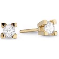 Dame - Hvidguld Øreringe Aagaard kt hvidguld Eternity grab ørestikker med x 0,05 ct Diamanter