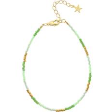 Nuni Copenhagen Kira Armband kt. Guldpläterad Silver A3025-LightGreen Dam 925 sterling silver