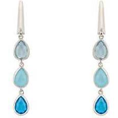 Blue Earrings Latelita Sardinia triple teardrop earrings silver the blues